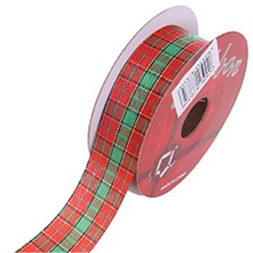 Tartan Fabric Christmas Ribbon